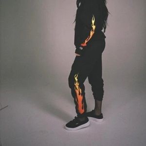 Kylie Cosmetics Champion x Kylie Jenner Flames Sweatpant Joggers